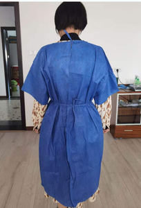 Vente directe d'usine, robe de patient jetable à manches courtes, robe d'isolement, robe de <span class=keywords><strong>visiteur</strong></span> - Product Image 4