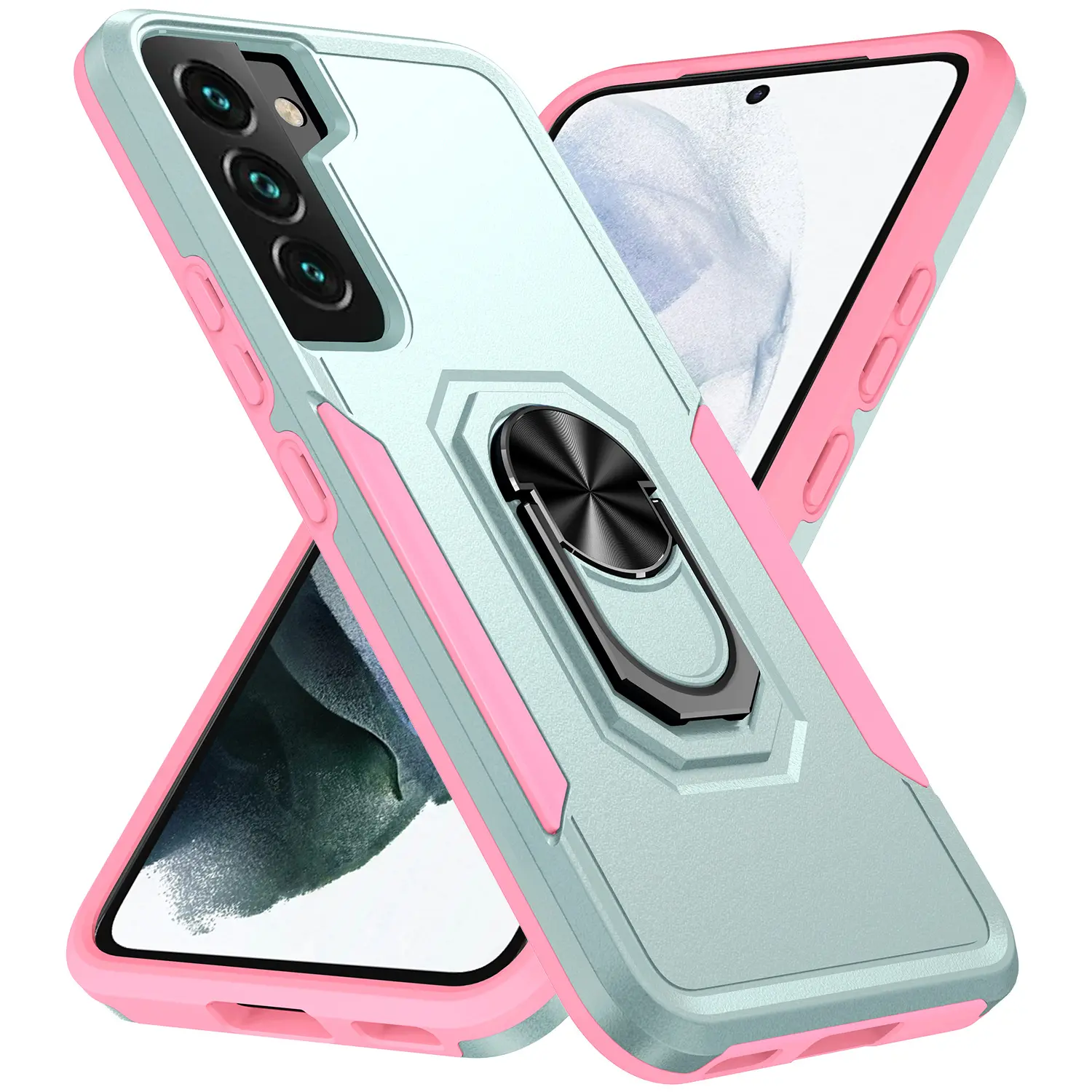 Smartphone Case w Kickstand Protective Armor Cell Finger holder stand Mobile Phone Shell for Samsung Galaxy S22 Plus Ultra