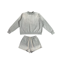 Sweat-shirt vintage délavé effet soleil, coupe ample, en molleton de coton de haute qualité pour fabricants de vêtements