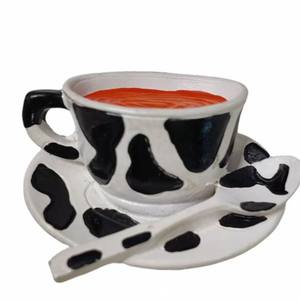 Pegatina creativa para refrigerador con diseño de vajilla, pegatina tridimensional 3D de resina para refrigerador, decoración magnética - Product Image 4