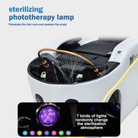 Station de lavage de cheveux pour salon de coiffure et spa, mobilier de massage, lit de shampoing en fibre de verre en forme de panda