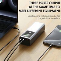 Batterie externe à charge rapide 100W 20000mAh avec écran LED et câble, chargeur de téléphone portable fin et portable pour ordinateur portable et smartphones PB76