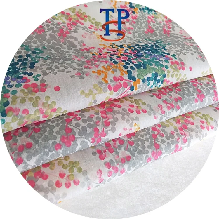 Настраиваемая креативная хлопчатобумажная ткань 9 мм с принтом в горошек