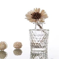 Diffuseur bouteille en verre diffuseur de parfum d'intérieur diffuseur de roseau vide bouteille de diffuseur en verre transparent bouteilles d'arôme en nid d'abeille vente en gros