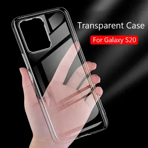 Coque de téléphone en TPU pour iPhone 15, 14, 1.0mm, ultra transparente, antichoc, coque arrière souple pour Samsung Galaxy S22 plus S23