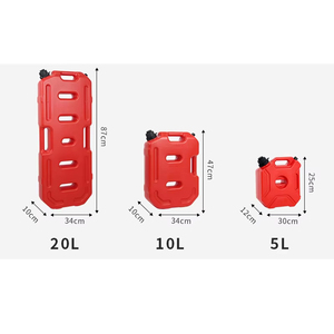 Bidons jerrycan à couvercle ventilé, <span class=keywords><strong>prix</strong></span> abordable, en plastique <span class=keywords><strong>rouge</strong></span>, pour essence, carburant et huile, 10L, 20L, 30L, avec caisse <span class=keywords><strong>de</strong></span> transport - Product Image 1