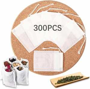 Sachets de thé vides personnalisables pour thé en vrac, petits filtres à thé jetables avec cordon de serrage, sachets de thé en tissu remplissables - Product Image 1