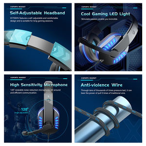 Soyto SY755 OEM de fábrica al por mayor con cable RGB luminoso auriculares para juegos auriculares con micrófono <span class=keywords><strong>precio</strong></span> barato para PC PS4 Xbox - Product Image 4