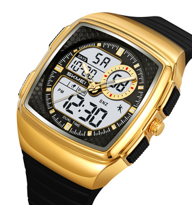 SKMEI hommes élégant 2530 <span class=keywords><strong>montre</strong></span> de sport numérique boîtier en alliage carré affichage LED 3 temps chronographe alarme - Product Image 2