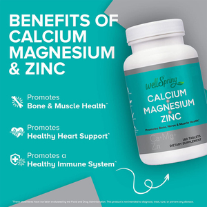Cápsulas Combinadas de Calcio, Magnesio y Zinc, Apoya la Salud Inmunológica, Neurológica, Esquelética y Muscular, Suplemento Dietético para Adultos - Product Image 2