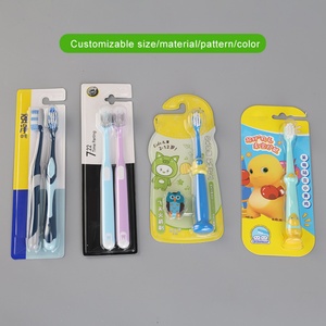 OEM Custom Design Transparent PET PVC Blister Packaging <b>Toothbrush</b> Products Blister Packaging with Insert Card - Product Image 3