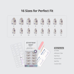 BTArtbox doux <span class=keywords><strong>Gel</strong></span> XCOAT 3D Floral presse sur les <span class=keywords><strong>ongles</strong></span> en gros court amande fait à la main bleu français pointe <span class=keywords><strong>faux</strong></span> <span class=keywords><strong>ongles</strong></span> - Product Image 2