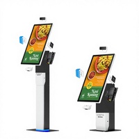Kiosco de Autoservicio para Pagos en Supermercados, Kiosco de Mesa con Pantalla de 23.8 Pulgadas, Kiosco de Pago con Código QR
