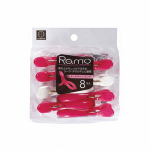 RAMO 8 pezzi Pink/White Pole Catch clip per bucato eleganti spille per organizzare il tuo abbigliamento - Product Image 1