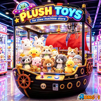 Plus de 30 000 modèles de peluches de 8 pouces, motifs lapin, ours, chien, canard, pour machines à griffes, vente en gros pour kiosques et magasins