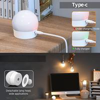 Lampu LED RGB Isi Ulang E26/E27 untuk Dekorasi Dalam Ruangan, Dilengkapi Remote Control, Baterai, Pengait Plastik, Catu Daya DC, CRI 80