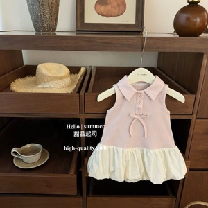 ชุดเดรสแขนกุดเจ้าหญิงสีชมพูหวานสำหรับเด็กวัยหัดเดินสำหรับเด็กผู้หญิงสวมใส่ทุกวันในฤดูร้อน - Product Image 6