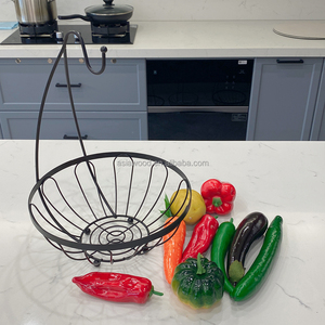 <strong>Basket</strong> Iron Wire Kitchen <strong>Vegetable</strong> 2 Tier Fruit <strong>Basket</strong> <strong>Stand</strong> With Banana Hanger Fruit <strong>Baskets</strong> - Product Image 4
