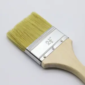 Chinese Promotional High Quality Synthetic Filament Wooden Handle Paint Brush With Stainless Steel Ferrule Paint Brush