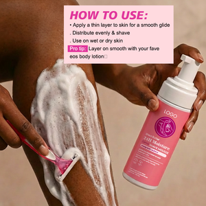 Espuma de Afeitar para Mujer de Marca Privada, Protege la Barrera Cutánea, Suave, No Irritante, con Aroma a Flor de Loto, Hidratación Duradera - Product Image 4