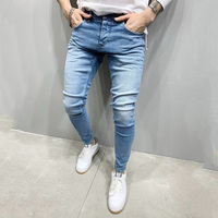 Classique de haute qualité en gros Denim Jeans Pantalons Hommes Personnalisé Vietnam Élastique, Bleu Jeans Pantalons Longs pour Hommes
