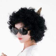 Black Wet Gaken Horns Accesorios de disfraces para actuaciones de fiestas - Product Image 1