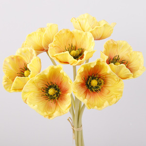 7 Head Pu <b>Artificial</b> Poppy Flowers 32cm <b>Stem</b> Home Decor Wedding Props High Simulation - Product Image 3