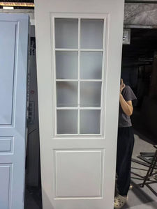דלתות פנים מעץ מלא עם חלונות זכוכית - Product Image 4
