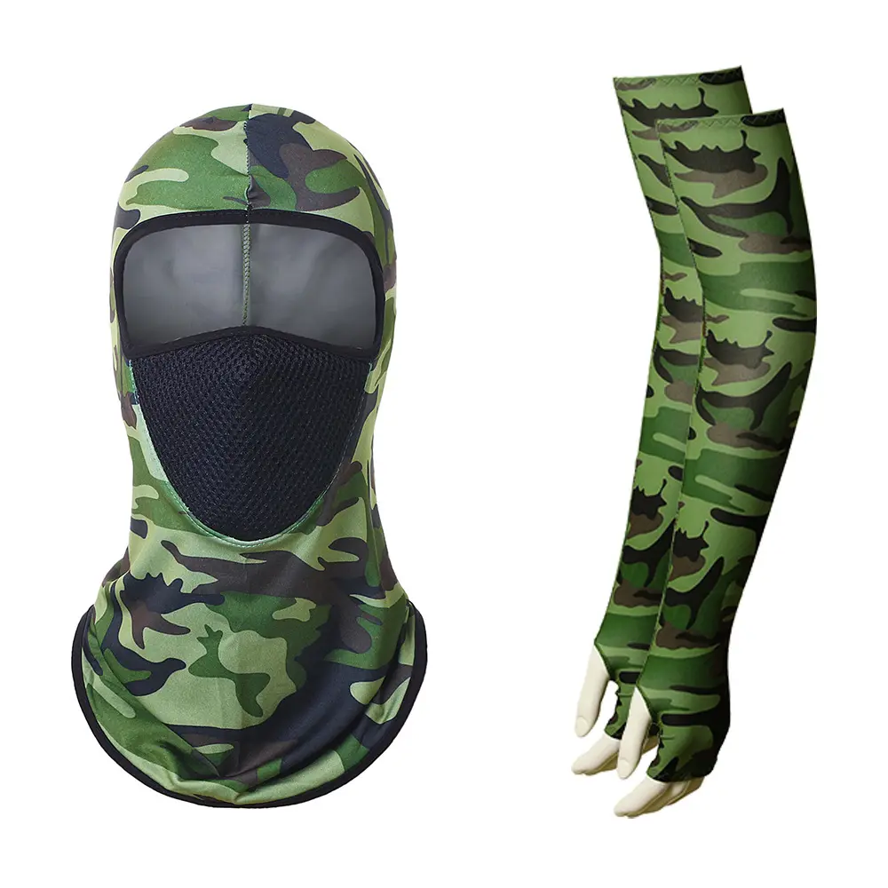 Camouflage Balaclava Knit Balaclava Distressed Full Face Fuzzy Ski Mask Knitted Halloween Fleece Fuzzy Balaclava Distressed