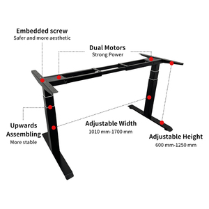 Mction Động Cơ Kép 3 Phân Đoạn Nâng Điện Đứng Bàn Máy Tính Bảng Có Thể Điều Chỉnh Chiều Cao Làm Việc Văn Phòng Rộng 200Cm - Product Image 3
