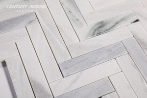 Centurymosaic - Nuevo Mosaico de Mármol Blanco Pulido Lasa Bianco al por Mayor, Diseño de Mosaico para Baño, Cocina, Pared y Suelo - Product Image 6