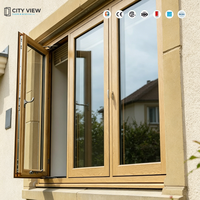 Hurrikan-Sichere Aufprallschutzfenster Energiesparendes Low-E-Glas Thermisch Getrenntes Dreh-Kipp-Aluminiumfenster und -Türen für Häuser