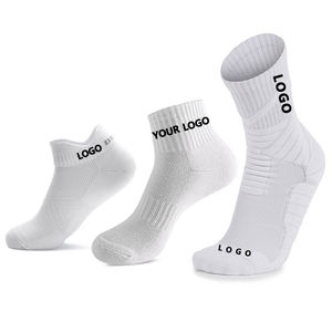 2025 Alta Quantidade Fabricantes Atacado Personalizado Branco Preto Tripulação Logotipo Personalizado Esporte Mens Moda Meias Coloridas - Product Image 2