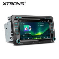 XTRONS Pemutar Multimedia Mobil Android 7 Inci, Octa-Core 4GB+64GB, 4G, Navigasi GPS untuk VW Golf Passat Tiguan Polo T5