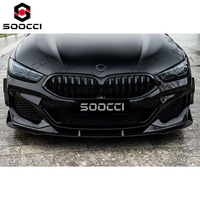 Kit de carrocería de fibra de carbono seca mejorado: Splitter delantero y labio inferior para parachoques delantero para BMW G16 840i M850i Serie 8 2019-2023