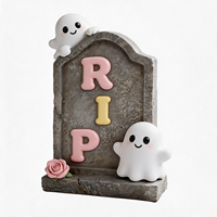 Squelette d'Halloween en résine dans un cercueil, décoration d'intérieur ange