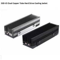 SSD-V3 2280 M.2 Твердотельный накопитель с двумя тепловыми трубками, NVMe, сетчатый цельноалюминиевый корпус, охлаждающая пластина