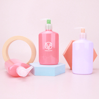 Emballage personnalisé de bouteille de shampooing en plastique ronde de qualité supérieure, 250 ml, bouteille vide blanche pour gel douche, lotion, pompe