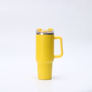 Gobelet isotherme en acier inoxydable de 40 oz avec poignée pour le voyage, couleur violette - Product Image 5