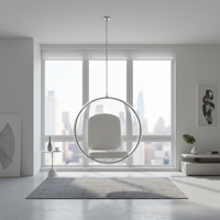 Fauteuil suspendu moderne et durable en fibre de verre, chaise à bulles pour salon et villa, utilisation intérieure et extérieure