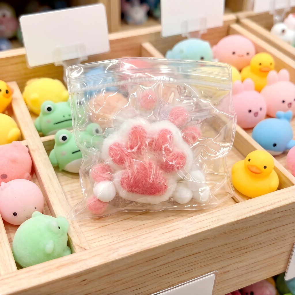 White Pink Cat Paw