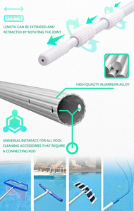 Offerta speciale strumenti per la pulizia della piscina piscina espandibile spazzola a sgancio rapido asta telescopica - Product Image 4
