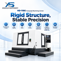 Centre d'usinage CNC horizontal 3 axes HD1166 avec contrôleur CNC NT40, 12000 tr/min, charge de table 800 kg, pour usinage intensif