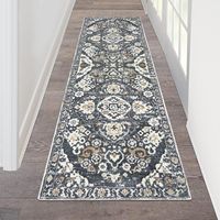 Bohemian Style Polyester Runner Rug Non-Slip Backing Stain Resistant Washable Square Shape Custom Modern Design Custom Sizes