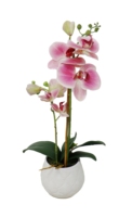 Fleur d'orchidée artificielle gracieuse faite à la main de haute qualité Faux en pot élégant pour les arrangements de graduation à la maison pour la décoration de table