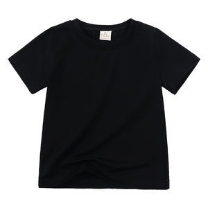 Venta al por mayor Unisex Sublimación lisa en blanco niños camiseta Neutral Color sólido manga corta algodón básico bebé niñas niños camisas - Product Image 6