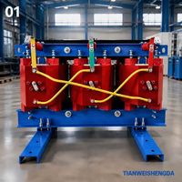 Transformateur de distribution d'énergie triphasé à isolation sèche en cuivre bobiné 35 kV 2500 kVA SCB10 Dyn11 Yyn0 480 V 50/60 Hz CE ISO
