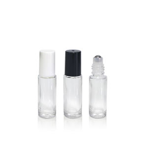 15毫升15毫升透明白色磨砂玻璃除臭香水滚筒卷瓶1/2盎司，带金银盖精油 - Product Image 2