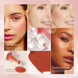 Rubor Líquido Mineral Cremoso de 4 Colores con Logotipo Personalizado al por Mayor, Rubor de Doble Uso para Mejillas y Labios, Maquillaje de Contorno con Efecto Bronceado - Product Image 3