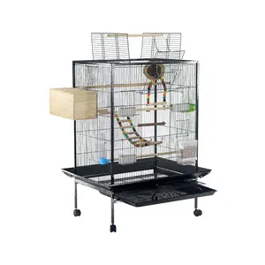 Usine vente directe en gros sécurité métal Durable alimentation oiseau extérieur canari perroquet cage à oiseaux